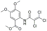 METHYL 4,5-DIMETHOXY-2-[(2,3,3-TRICHLOROALLANOYL)AMINO]BENZOATE Struktur