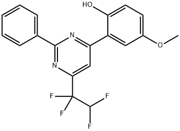 4-METHOXY-2-[2-PHENYL-6-(1,1,2,2-TETRAFLUOROETHYL)PYRIMIDIN-4-YL]PHENOL Struktur