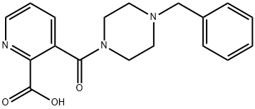 3-((4-BENZYLPIPERAZINYL)CARBONYL)PYRIDINE-2-CARBOXYLIC ACID Struktur