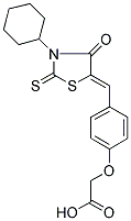 (4-[(Z)-(3-CYCLOHEXYL-4-OXO-2-THIOXO-1,3-THIAZOLIDIN-5-YLIDENE)METHYL]PHENOXY)ACETIC ACID Struktur