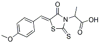 2-[5-(4-METHOXY-BENZYLIDENE)-4-OXO-2-THIOXO-THIAZOLIDIN-3-YL]-PROPIONIC ACID Struktur