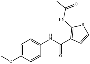 2-(ACETYLAMINO)-N-(4-METHOXYPHENYL)-3-THIOPHENECARBOXAMIDE Struktur