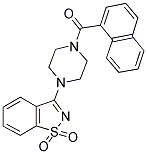 3-[4-(1-NAPHTHOYL)PIPERAZIN-1-YL]-1,2-BENZISOTHIAZOLE 1,1-DIOXIDE Struktur