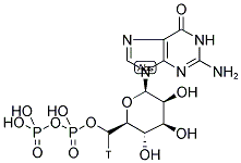 GUANOSINE DIPHOSPHATE D-MANNOSE, [MANNOSE 6-3H] Struktur