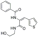 N-[1-([(2-HYDROXYETHYL)AMINO]CARBONYL)-2-(3-THIENYL)VINYL]BENZAMIDE Struktur