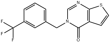 3-[3-(TRIFLUOROMETHYL)BENZYL]THIENO[2,3-D]PYRIMIDIN-4(3H)-ONE Struktur