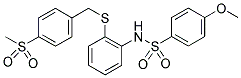 4-METHOXY-N-[2-(4-(METHYLSULPHONYL)BENZYLTHIO)PHENYL]BENZENESULPHONAMIDE Struktur