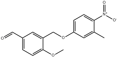 4-METHOXY-3-(3-METHYL-4-NITRO-PHENOXYMETHYL)-BENZALDEHYDE Struktur