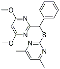 4,6-DIMETHOXY-2-[A-(4,6-DIMETHYLPYRIDIN-2-YLTHIO)BENZYL]PYRIMIDINE Struktur