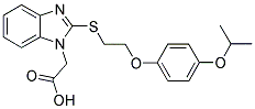 (2-([2-(4-ISOPROPOXYPHENOXY)ETHYL]THIO)-1H-BENZIMIDAZOL-1-YL)ACETIC ACID Struktur