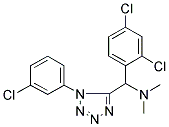 N-[[1-(3-CHLOROPHENYL)-1H-TETRAZOL-5-YL](2,4-DICHLOROPHENYL)METHYL]-N,N-DIMETHYLAMINE Struktur