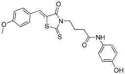 N-(4-HYDROXYPHENYL)-4-[(5Z)-5-(4-METHOXYBENZYLIDENE)-4-OXO-2-THIOXO-1,3-THIAZOLIDIN-3-YL]BUTANAMIDE Struktur