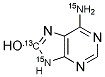 8-HYDROXYADENINE (8-13C;6-AMINO,9-15N2) Struktur