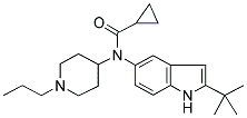 N-(2-TERT-BUTYL-(1H)-INDOL-5-YL)-N-(1-PROPYLPIPERIDIN-4-YL)CYCLOPROPANECARBOXAMIDE Struktur