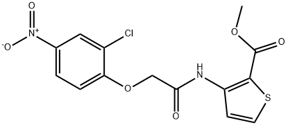 METHYL 3-([2-(2-CHLORO-4-NITROPHENOXY)ACETYL]AMINO)-2-THIOPHENECARBOXYLATE Struktur