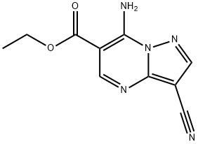 ETHYL 7-AMINO-3-CYANOPYRAZOLO[1,5-A]PYRIMIDINE-6-CARBOXYLATE Struktur