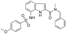 N-BENZYL-7-[((4-METHOXYPHENYL)SULPHONYL)AMINO]-N-METHYL-(1H)-INDOLE-2-CARBOXAMIDE Struktur