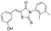 (5Z)-3-(2,3-DIMETHYLPHENYL)-5-(3-HYDROXYBENZYLIDENE)-2-THIOXO-1,3-THIAZOLIDIN-4-ONE Struktur