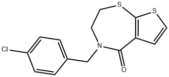 4-(4-CHLOROBENZYL)-3,4-DIHYDROTHIENO[3,2-F][1,4]THIAZEPIN-5(2H)-ONE Struktur