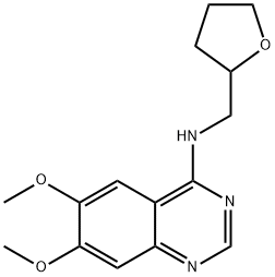 6,7-DIMETHOXY-N-(TETRAHYDRO-2-FURANYLMETHYL)-4-QUINAZOLINAMINE Struktur