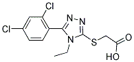 [[5-(2,4-DICHLOROPHENYL)-4-ETHYL-4H-1,2,4-TRIAZOL-3-YL]THIO]ACETIC ACID Struktur