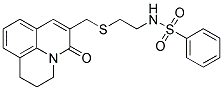 N-[2-[(2,3-DIHYDRO-5-OXO-(1H,5H)-BENZO[IJ]QUINOLIZIN-6-YL)METHYLTHIO]ETHYL]BENZENESULPHONAMIDE Struktur