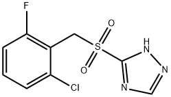 2-CHLORO-6-FLUOROBENZYL 1H-1,2,4-TRIAZOL-3-YL SULFONE Struktur