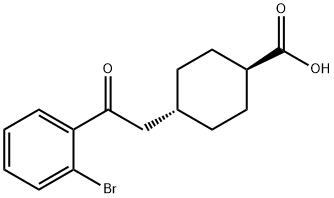 TRANS-4-[2-(2-BROMOPHENYL)-2-OXOETHYL]CYCLOHEXANE-1-CARBOXYLIC ACID Struktur