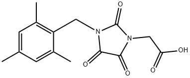 2-[3-(MESITYLMETHYL)-2,4,5-TRIOXO-1-IMIDAZOLIDINYL]ACETIC ACID Struktur