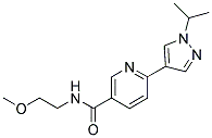 6-[1-(ISOPROPYL)-(1H)-PYRAZOL-4-YL]-N-(2-METHOXYETHYL)PYRIDINE-3-CARBOXAMIDE Struktur