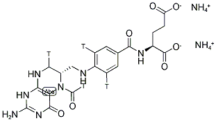 (6S)-LEUCOVORIN, DIAMMONIUM SALT, [3',5',7,9-3H(N)]- Struktur