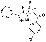 1-(4-CHLOROPHENYL)-2-[5-PHENYL-2-(TRIFLUOROMETHYL)-2,3-DIHYDRO-1,3,4-THIADIAZOL-2-YL]ETHANONE Struktur