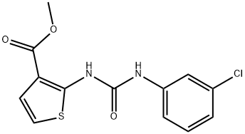 METHYL 2-([(3-CHLOROANILINO)CARBONYL]AMINO)-3-THIOPHENECARBOXYLATE Struktur