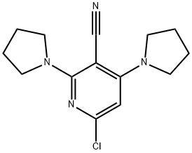 6-CHLORO-2,4-DI(1-PYRROLIDINYL)NICOTINONITRILE Struktur