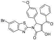 4-BENZOYL-1-(6-BROMO-1,3-BENZOTHIAZOL-2-YL)-3-HYDROXY-5-(4-METHOXYPHENYL)-1,5-DIHYDRO-2H-PYRROL-2-ONE Struktur