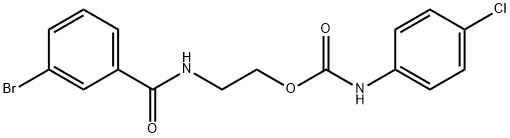 2-[(3-BROMOBENZOYL)AMINO]ETHYL N-(4-CHLOROPHENYL)CARBAMATE Struktur