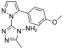 3-[5-(4-METHOXYPHENYL)-1H-PYRAZOL-1-YL]-5-METHYL-4H-1,2,4-TRIAZOL-4-AMINE Struktur