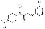 N-(1-ACETYLPIPERIDIN-4-YL)-N-CYCLOPROPYL-2-[(5-CHLOROPYRIDIN-3-YL)OXY]ACETAMIDE Struktur