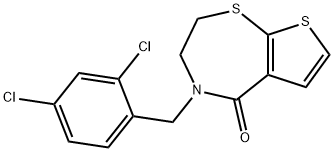 4-(2,4-DICHLOROBENZYL)-3,4-DIHYDROTHIENO[3,2-F][1,4]THIAZEPIN-5(2H)-ONE Struktur