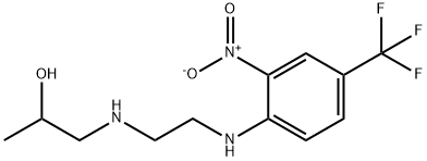 1-[(2-([2-NITRO-4-(TRIFLUOROMETHYL)PHENYL]AMINO)ETHYL)AMINO]PROPAN-2-OL Struktur