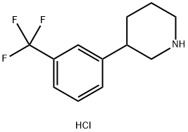 3-(3-(TRIFLUOROMETHYL)PHENYL)PIPERIDINE HYDROCHLORIDE Struktur