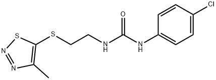 N-(4-CHLOROPHENYL)-N'-(2-[(4-METHYL-1,2,3-THIADIAZOL-5-YL)SULFANYL]ETHYL)UREA Struktur