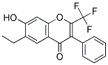 6-ETHYL-7-HYDROXY-3-PHENYL-2-TRIFLUOROMETHYL-CHROMEN-4-ONE Struktur