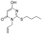 3-ALLYL-2-(BUTYLTHIO)-6-HYDROXYPYRIMIDIN-4(3H)-ONE Struktur