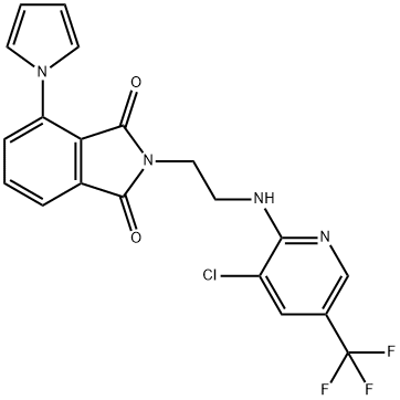 2-(2-([3-CHLORO-5-(TRIFLUOROMETHYL)-2-PYRIDINYL]AMINO)ETHYL)-4-(1H-PYRROL-1-YL)-1H-ISOINDOLE-1,3(2H)-DIONE Struktur