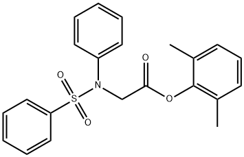 2,6-DIMETHYLPHENYL 2-[(PHENYLSULFONYL)ANILINO]ACETATE Struktur