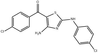 [4-AMINO-2-(4-CHLOROANILINO)-1,3-THIAZOL-5-YL](4-CHLOROPHENYL)METHANONE Struktur