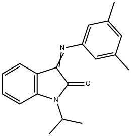 3-[(3,5-DIMETHYLPHENYL)IMINO]-1-ISOPROPYL-1,3-DIHYDRO-2H-INDOL-2-ONE Struktur