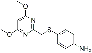 4-[(4,6-DIMETHOXYPYRIMIDIN-2-YL)METHYLTHIO]BENZAMINE Struktur