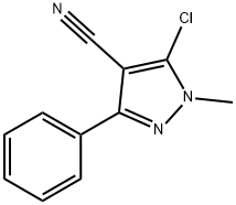 5-CHLORO-1-METHYL-3-PHENYL-1H-PYRAZOLE-4-CARBONITRILE Struktur